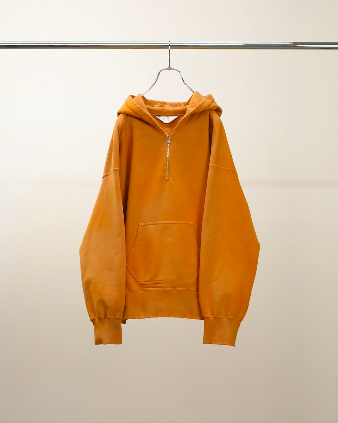 ANCELLM】HALF ZIP HOODIE - YELLOW