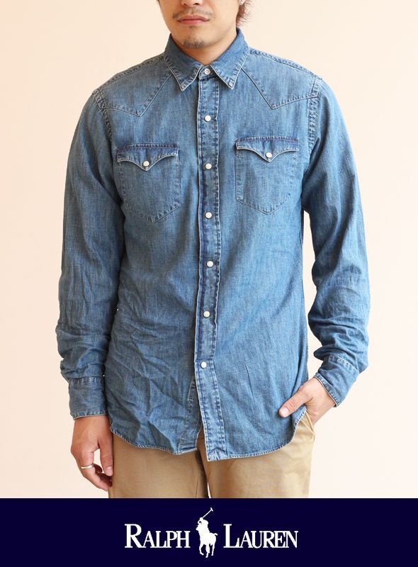 POLO RALPH LAUREN ポロ ラルフローレン デニムウェスタンシャツを通販