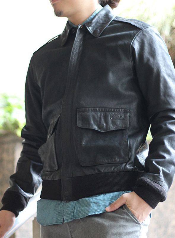 POLO RALPH LAUREN ポロ ラルフローレン A-2 LEATHER JACKET を通販
