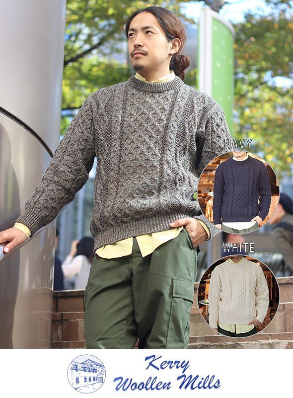 kerry woollen mills ケリーウーレンミルズ Crew Neck Sweater クルー