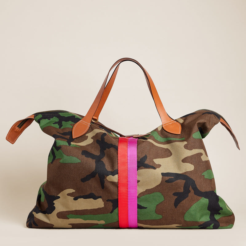 XL Charlie - Nylon Camo with Pink and Red Stripe – Parker Thatch