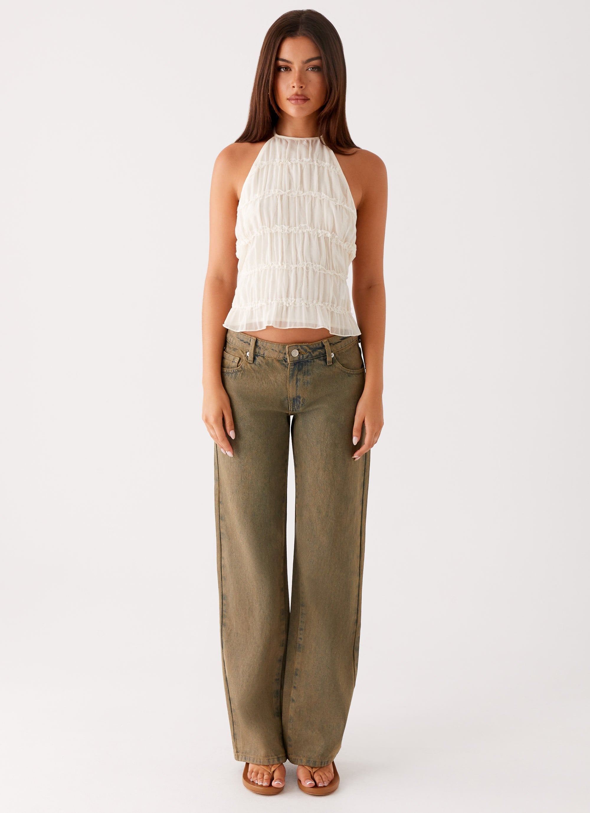 Bennie Halter Top - Ivory – Peppermayo Canada