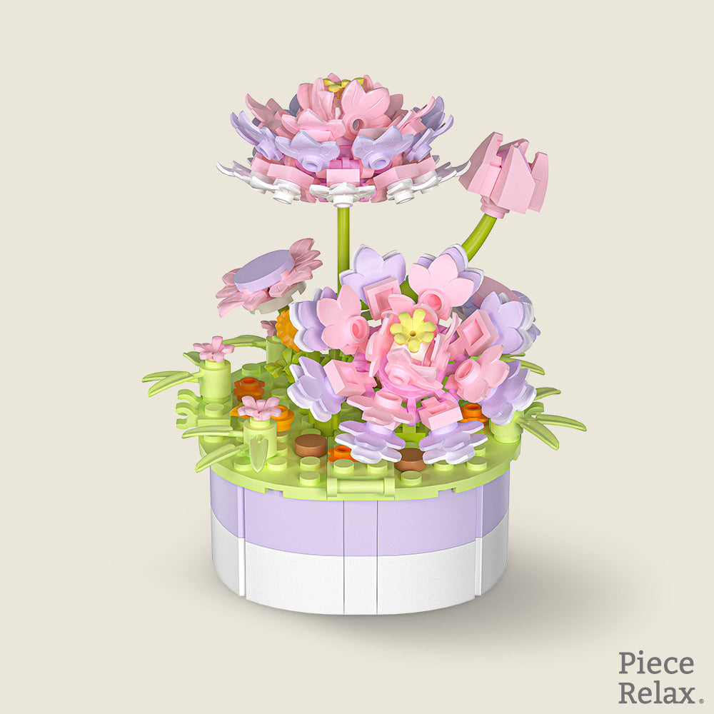 PieceRelax - KZ1027 - Mini Bricks Potted Flower - Lotus