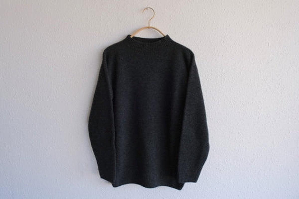 MITTAN / ウルグアイウールセーター 黒杢 KN-20 / unisex – PINT_MN