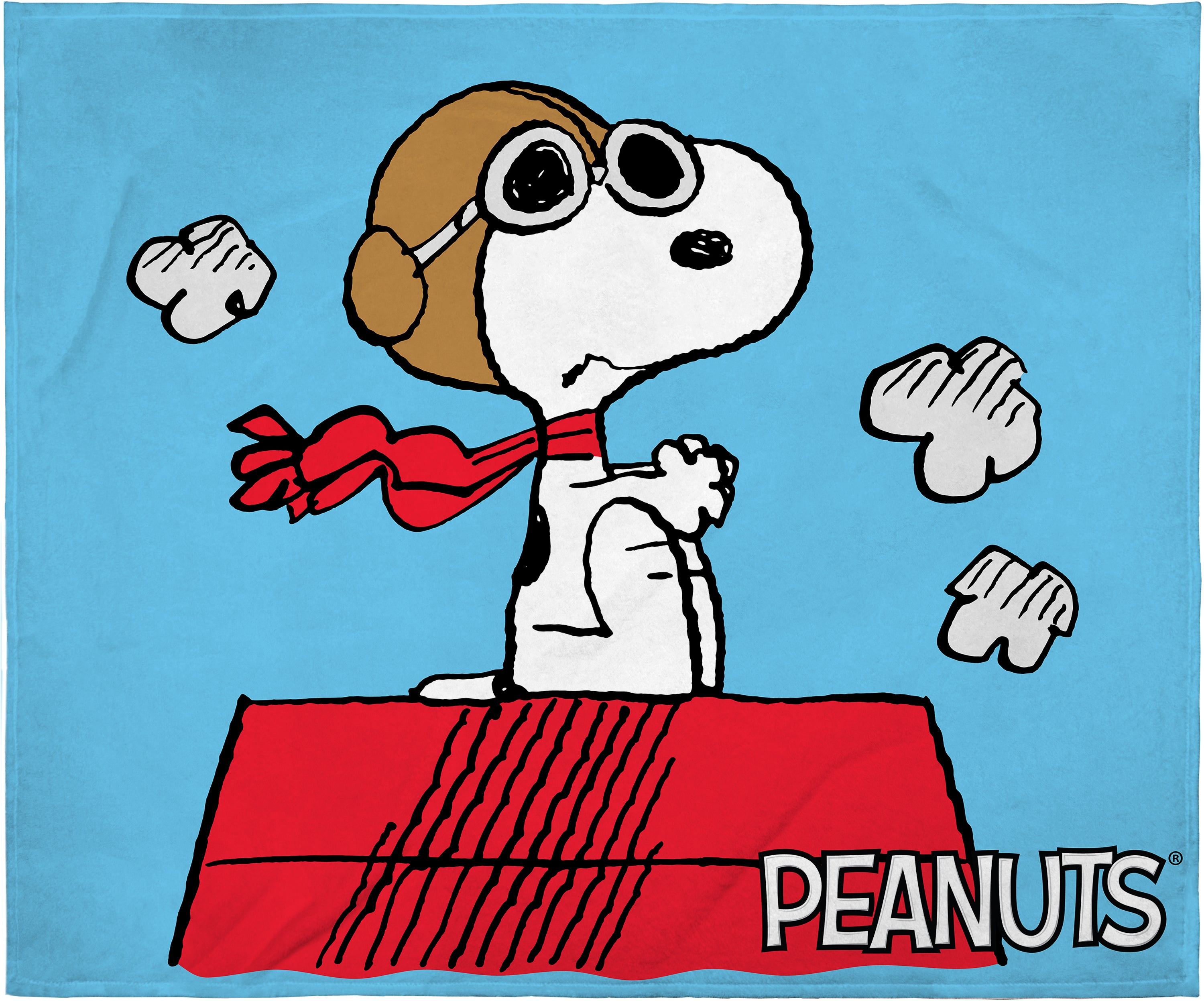 Peanuts Snoopy The Flying Ace And The Red Baron Silk Touch Fleece