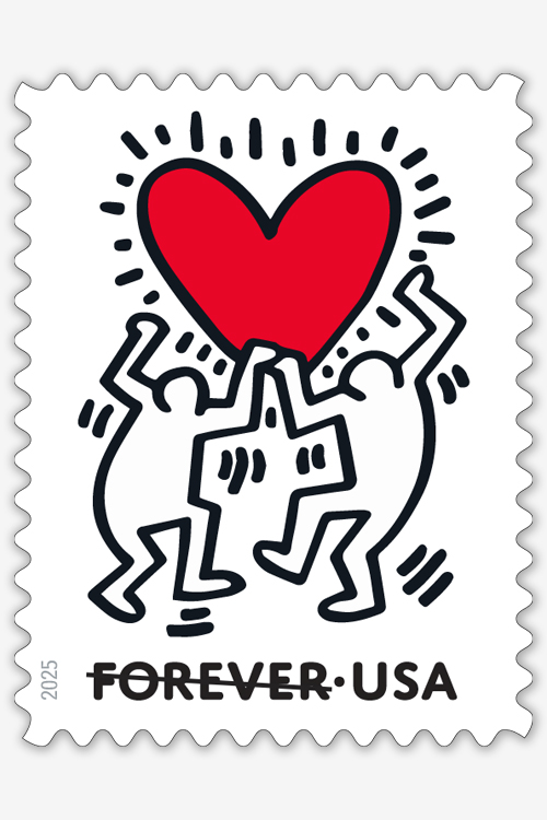 2025年版アメリカ郵便局の新作切手が発表！ キース・ヘリングが描く