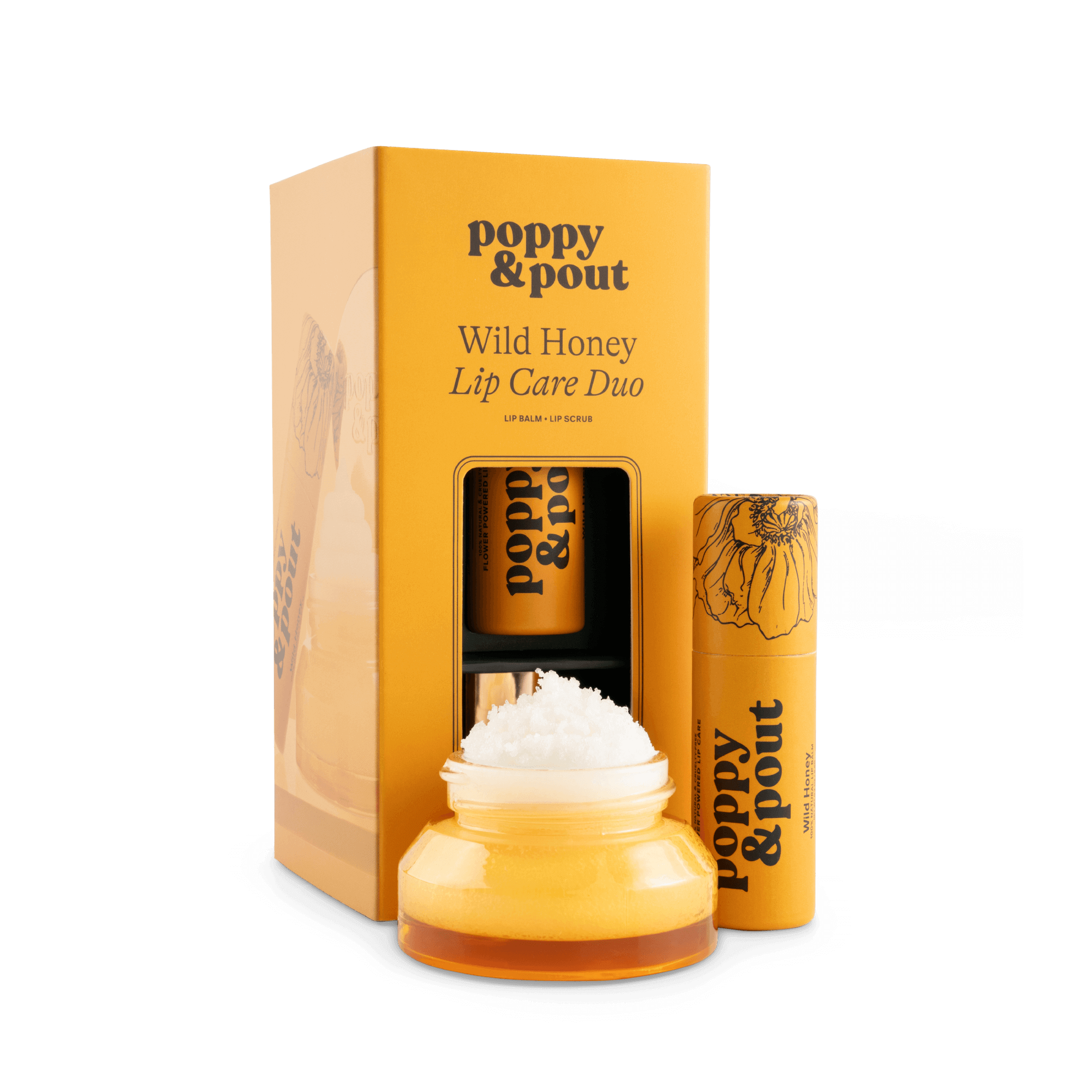 Wild Honey Lip Care Duo | Poppy & Pout Natural Lip Care