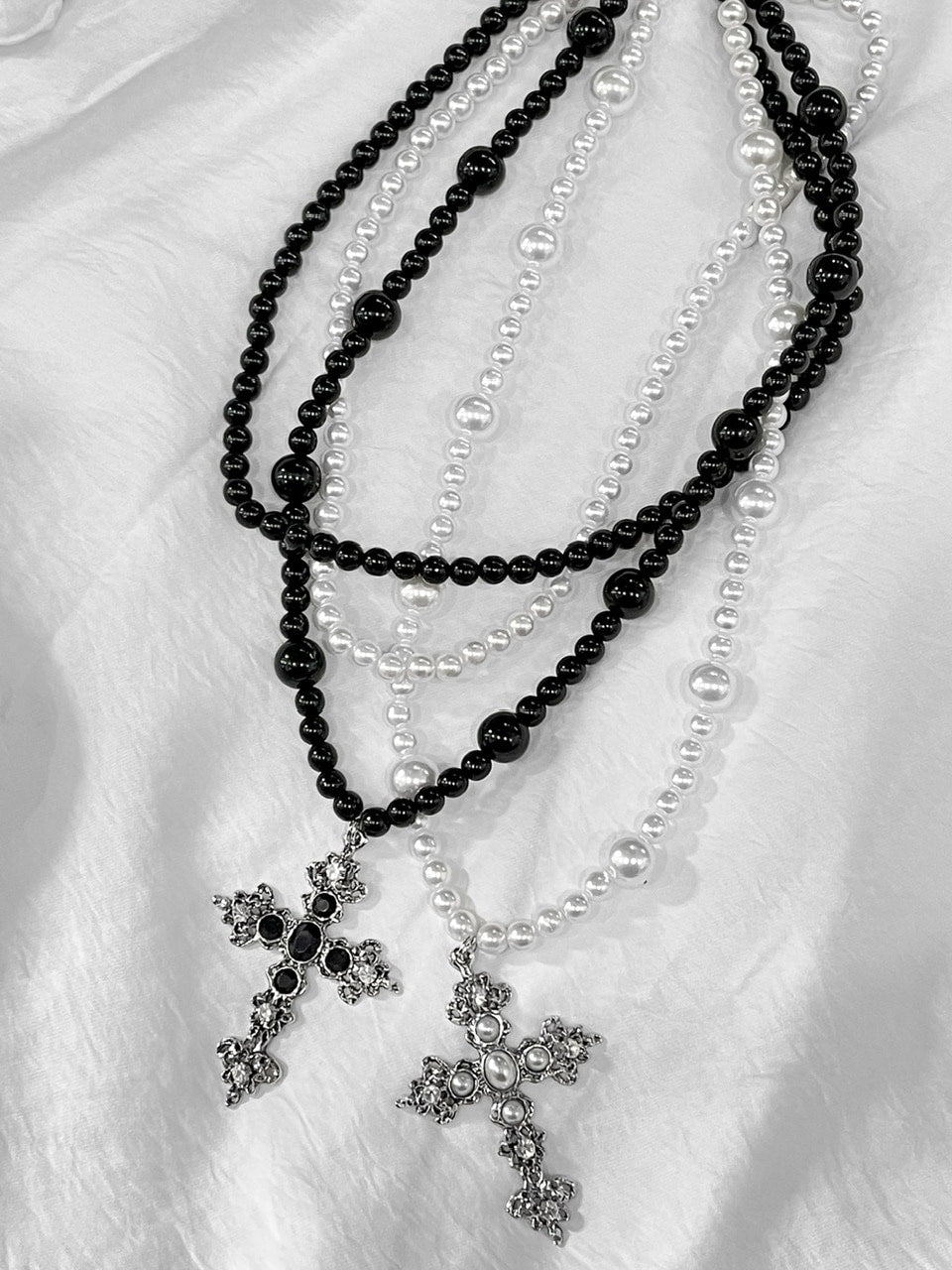受注制【Rosen Kreuz】pearl cross 2 necklace – PRESSING WEB SHOP