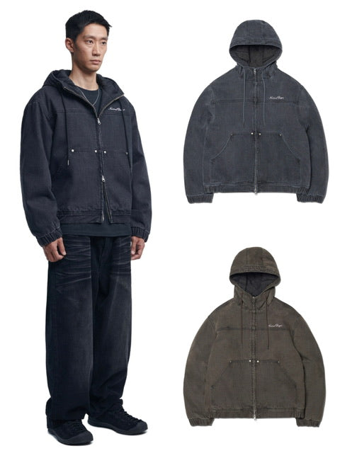 NOMANUAL】W.D HOODED ZIP-UP JACKET / 【ノーマニュアル】フード