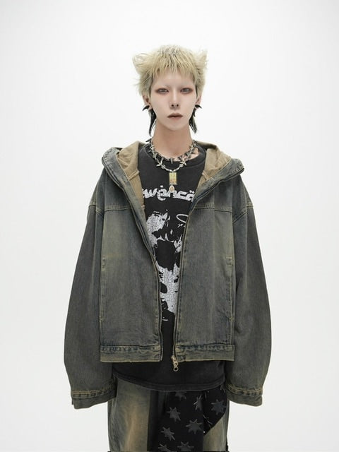 受注制【Never mind the XU】setup denim jacket (2color) / 【ネバー