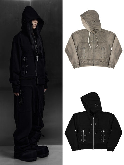 Rosen Kreuz】EYELET EDGE Set-Up ZIP-UP HOODIE – PRESSING WEB SHOP