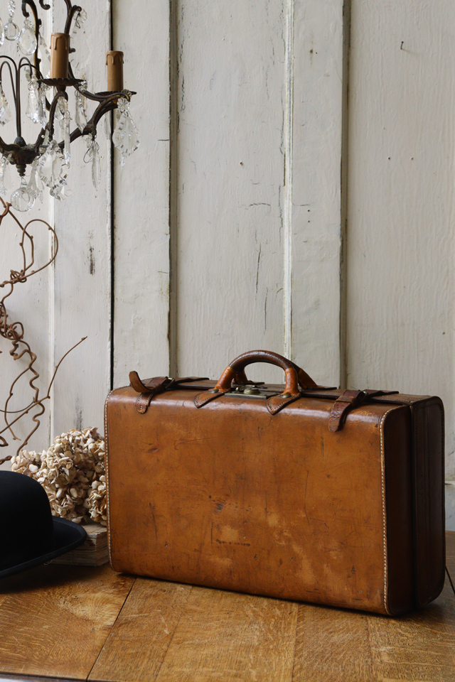 X501 英国アンティーク イギリス 1880年 ビクトリア時代 レザー