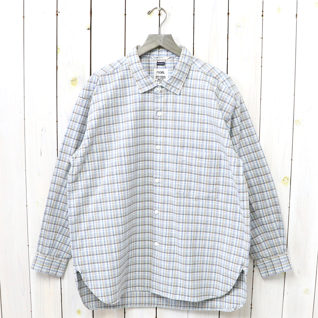nanamica『Cotton Silk Euro Check Shirt』(Sax) – Reggieshop