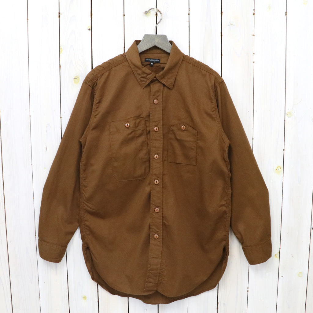 ENGINEERED GARMENTS : Work Shirt-Cotton Micro Sanded Twill (Brown