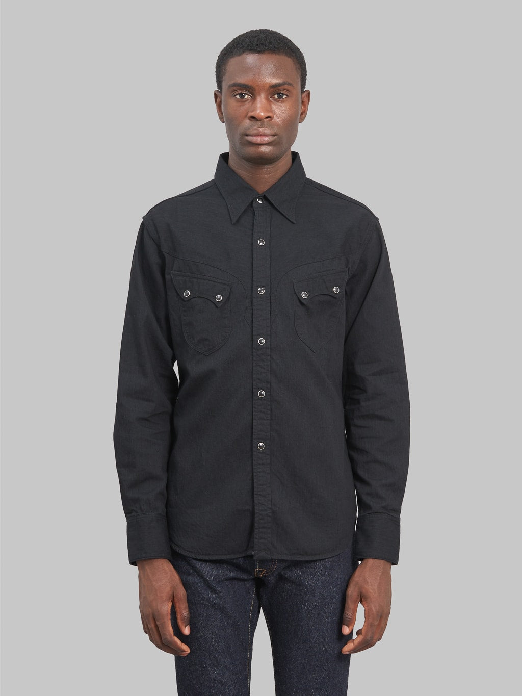 Stevenson Cody Shirt Black – Comfortable Western Fit in 7.5oz