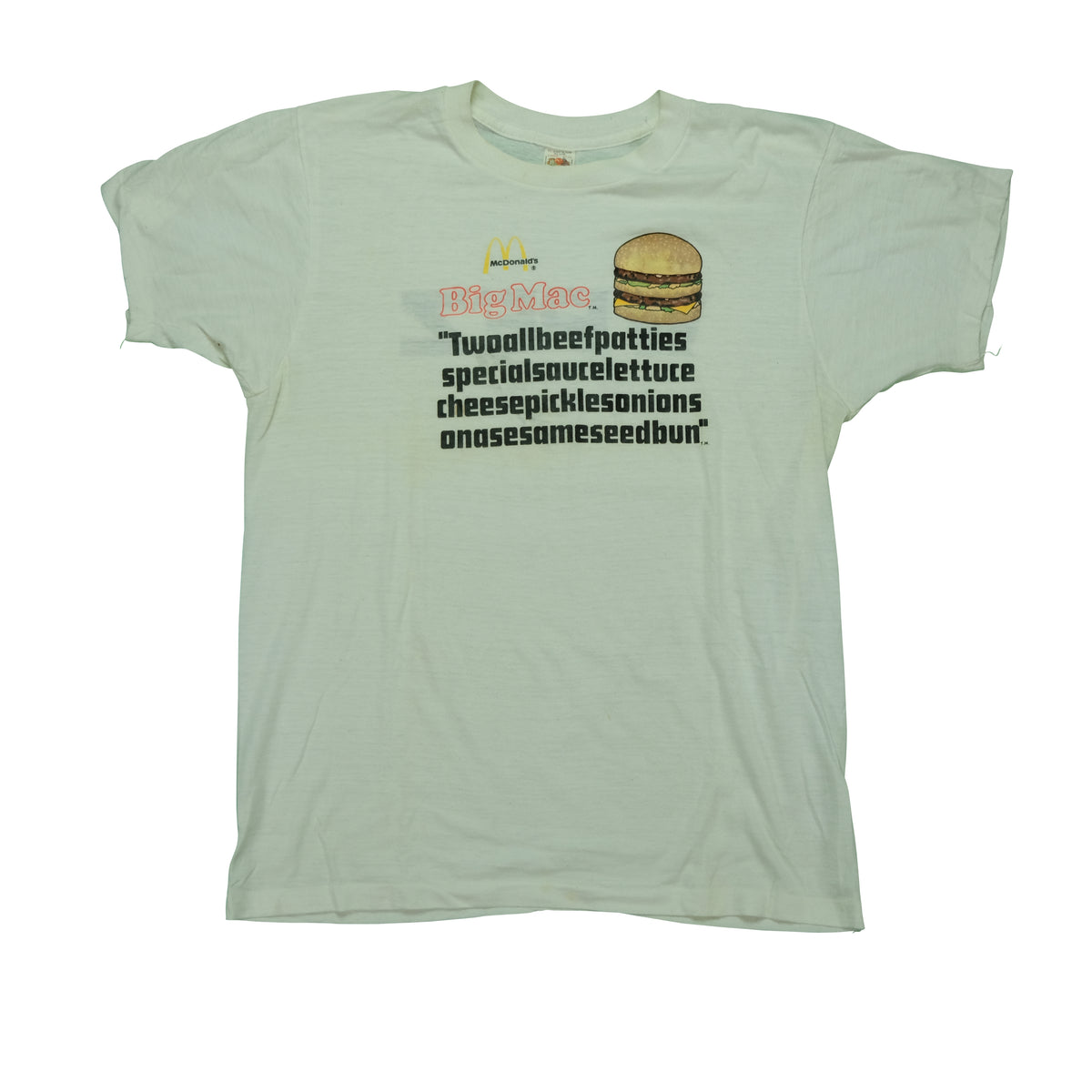 Vintage McDonalds Big Mac Promo T Shirt 70s 80s White L – Reset