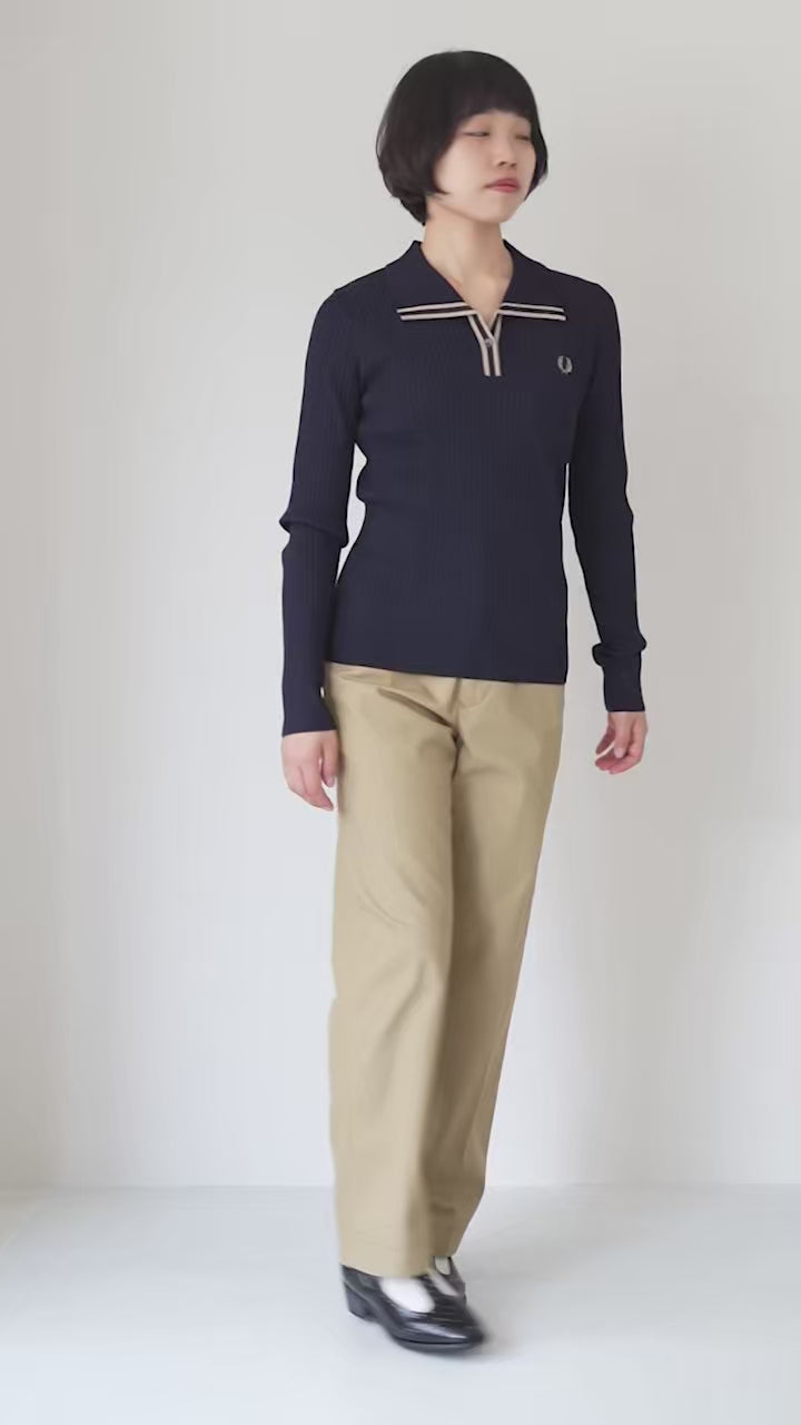 FRED PERRY（フレッドペリー）リブニット ポロシャツ / レディース