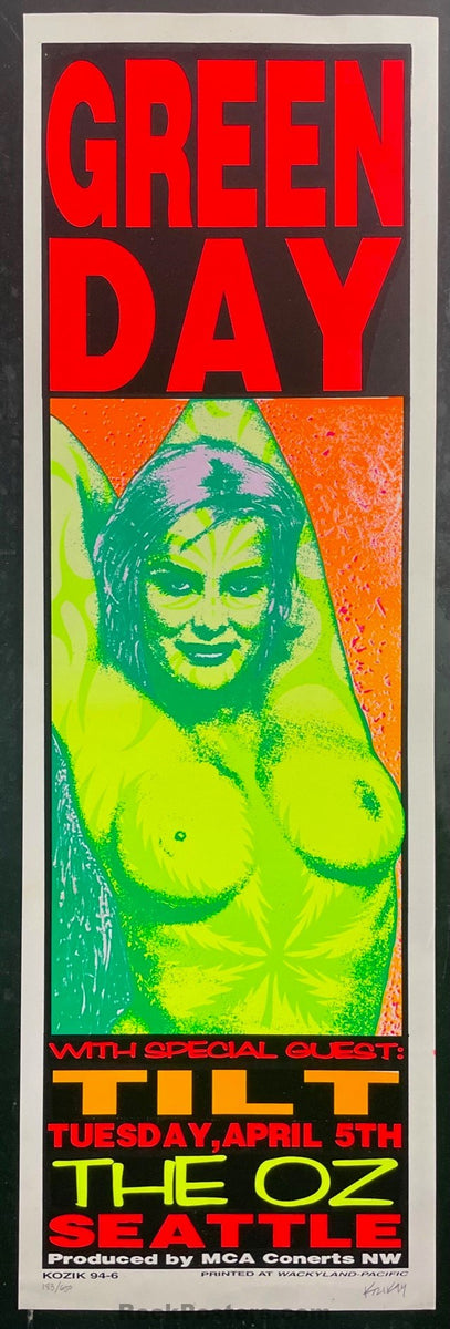 AUCTION - Green Day - Frank Kozik Signed - 1994 Silkscreen Poster