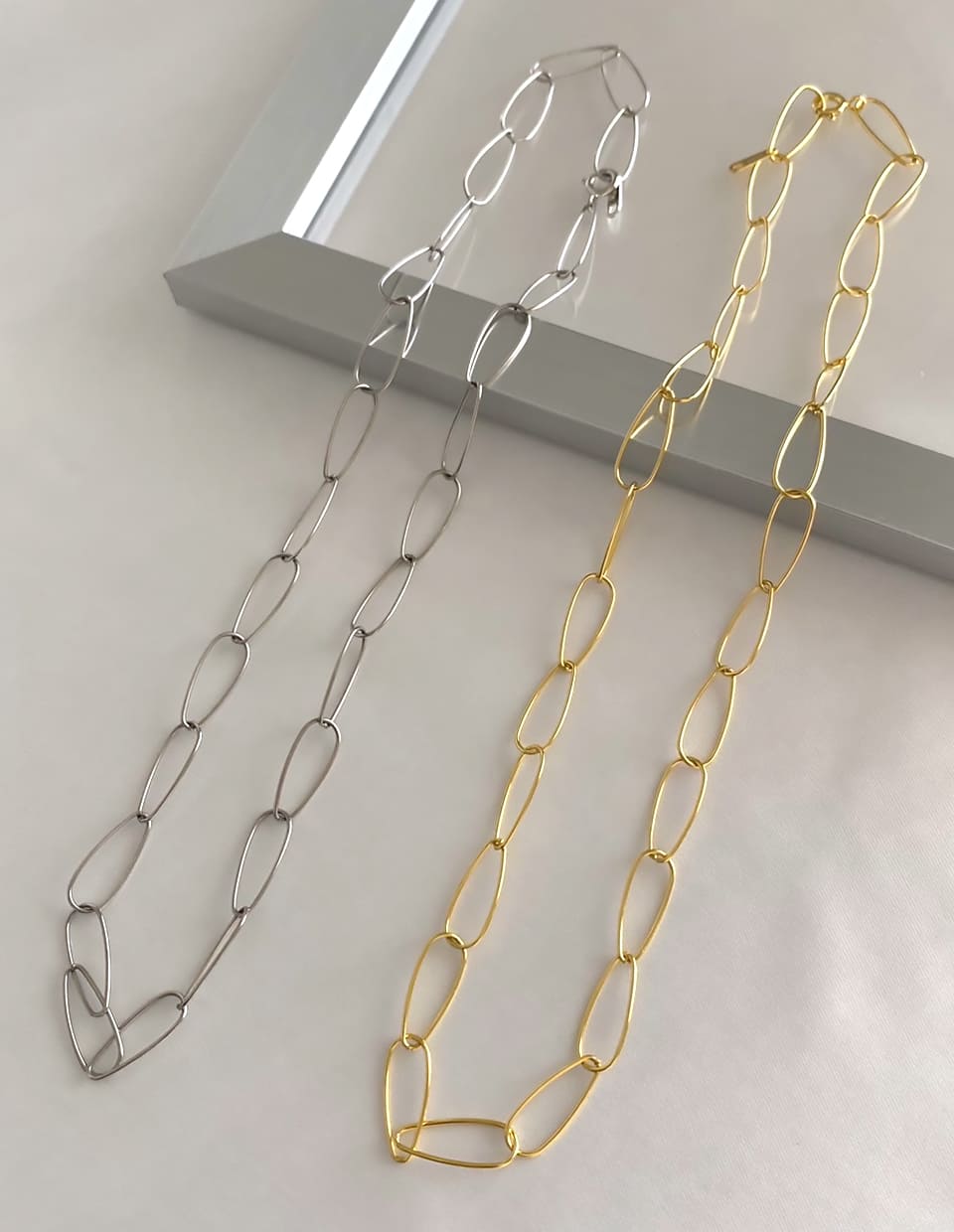 オーバルクリップチェーンネックレス シルバー925 – 金属アレルギー