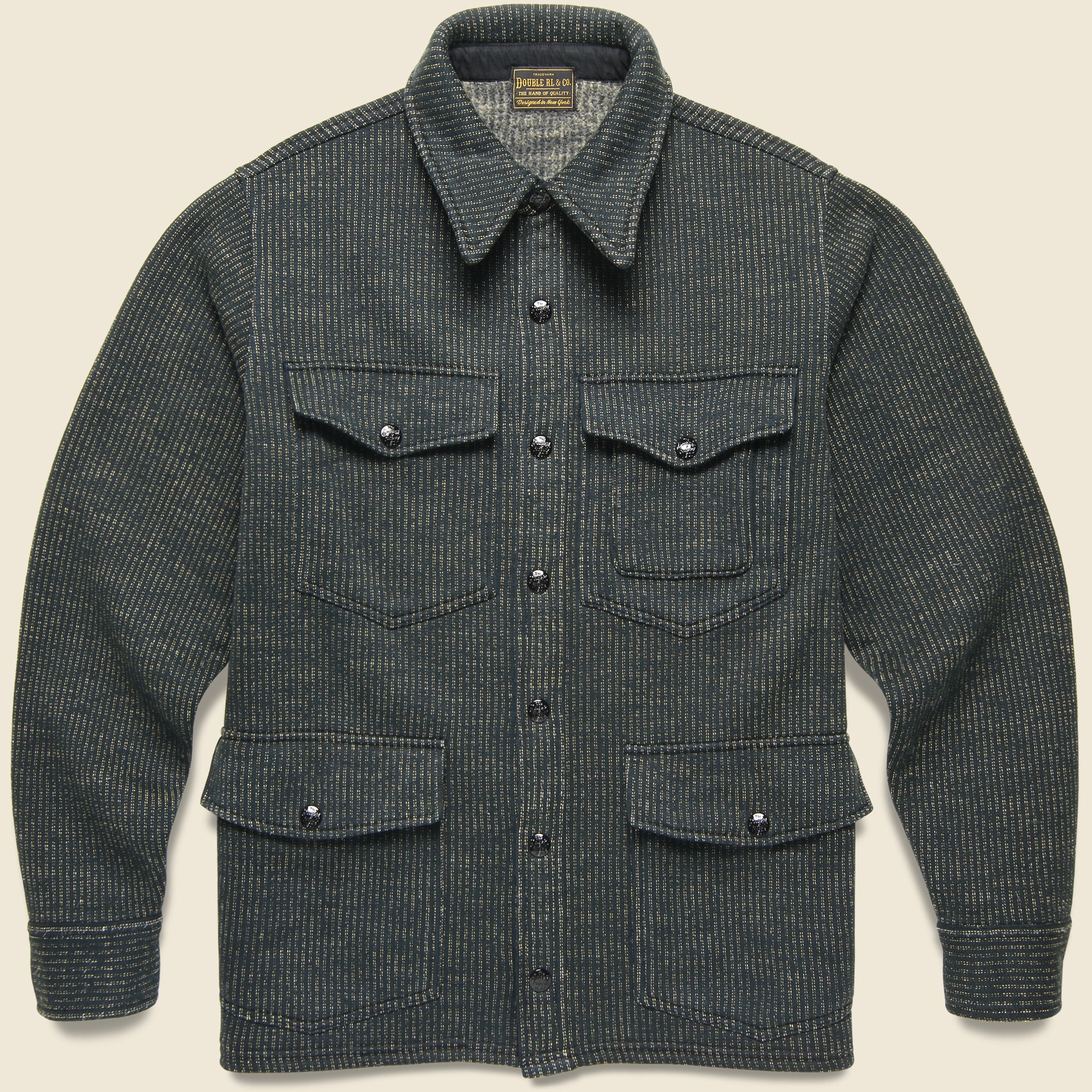 Browns Beach Overshirt - Charcoal/Cream