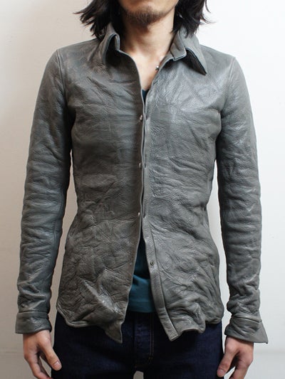 junhashimoto ボタンレザーシャツジャケット | VIARESTA