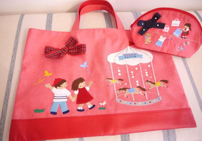 ファミリア チェスティ コラボ バッグ 未使用に近い ファミリア