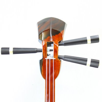 岸本尚登 作 縞黒檀（カマゴン）知念大工 蛇皮強化張り | わおや三線