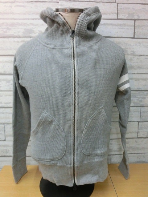 桃太郎ジーンズ 出陣ジップアップ サーマルパーカー ST231 グレー