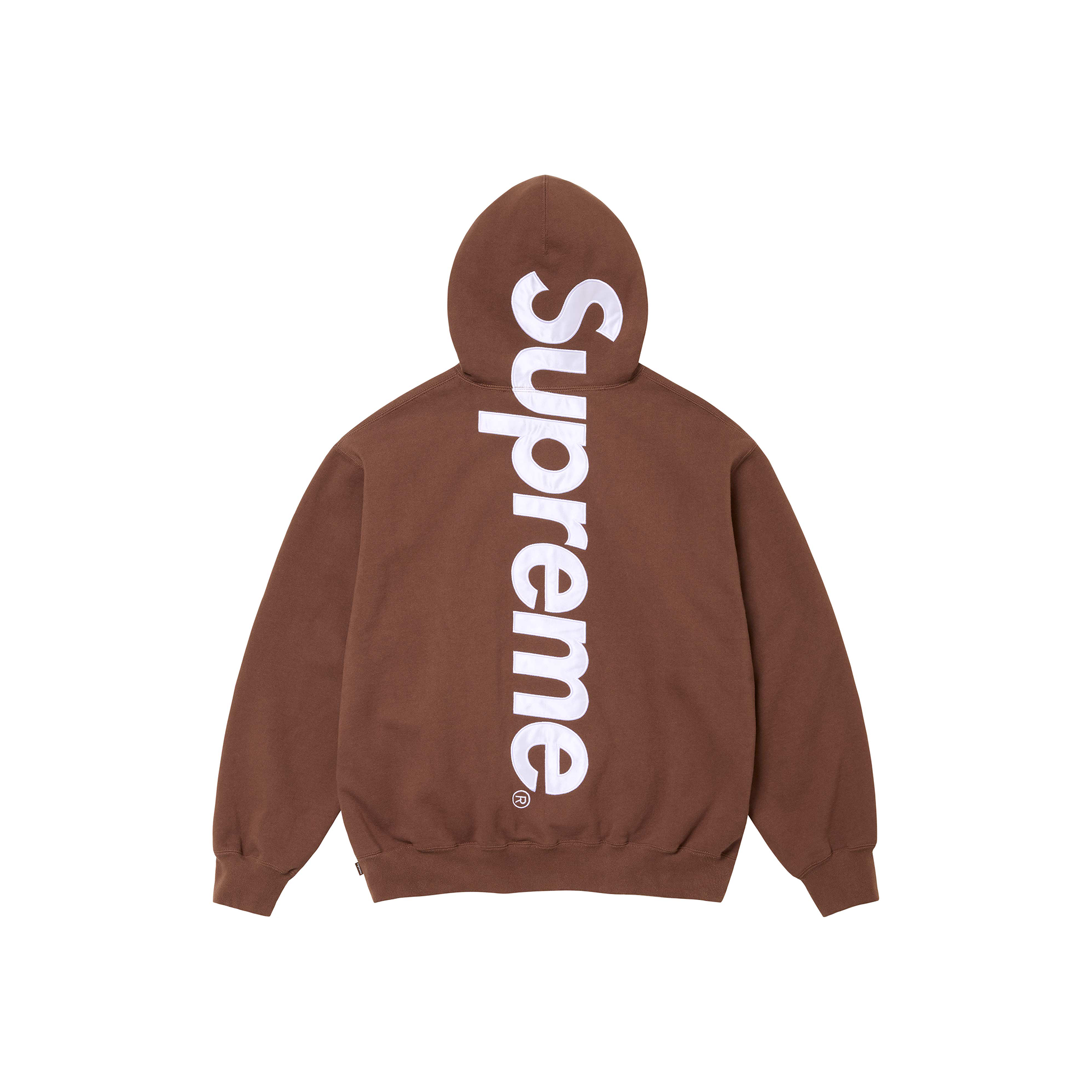 Supreme Satin Appliqué Hoodie Brown (FW24) – STEALPLUG KL
