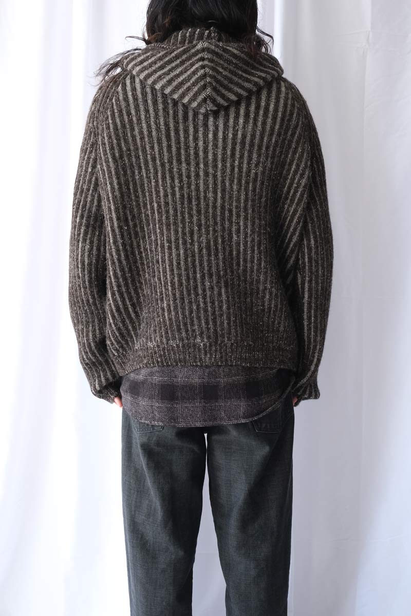 OUR LEGACY | FULL ZIP HOOD / DORF CHECK HAIRY WOOL フルジップ