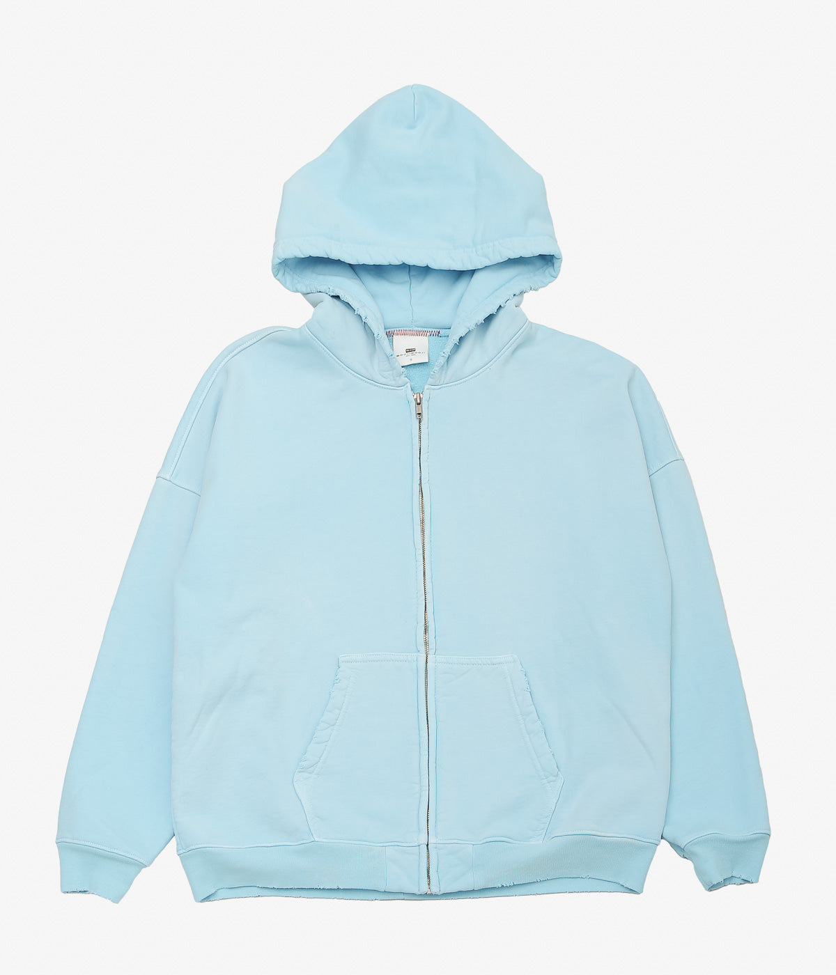 MOOJI MOOJI ''OVERSIZE ZIP UP HOODIE AGED'' (BABY BLUE) – THE