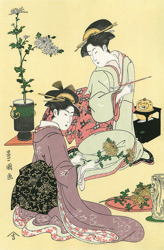 Utagawa Toyokuni（歌川豊国） 歌川豊国「生け花を生ける娘