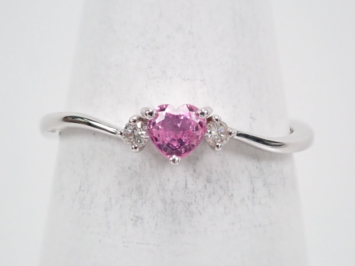 K18WGピンクサファイアリング