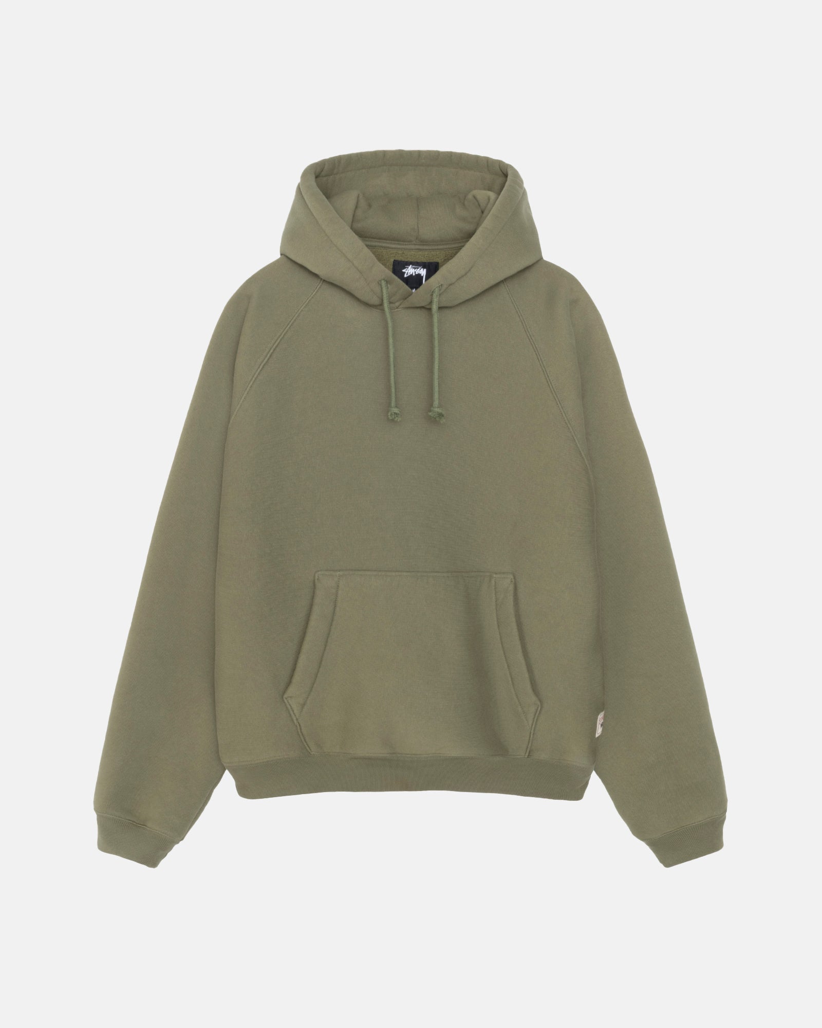 Fleece Raglan Hood in olive - Stüssy – Stussy AU