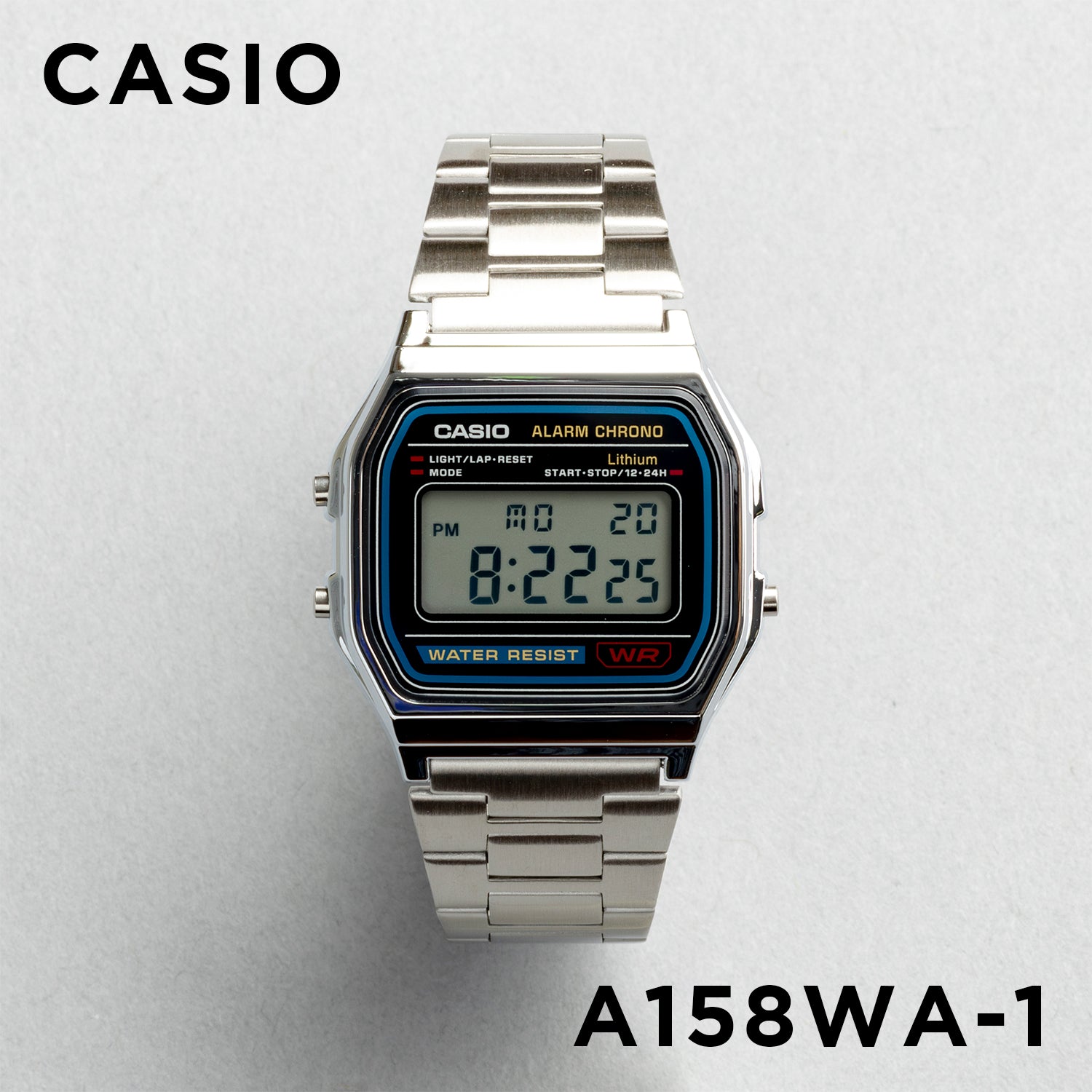 CASIO カシオ A158WA-1 メンズ 腕時計 日常生活用防水 10年保証