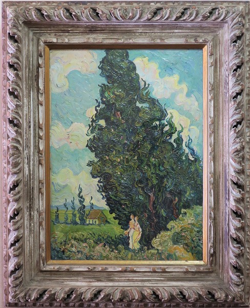 ゴッホ 糸杉のある風景 廣本森雄 仙遊洞 廣本森雄 糸杉のある風景