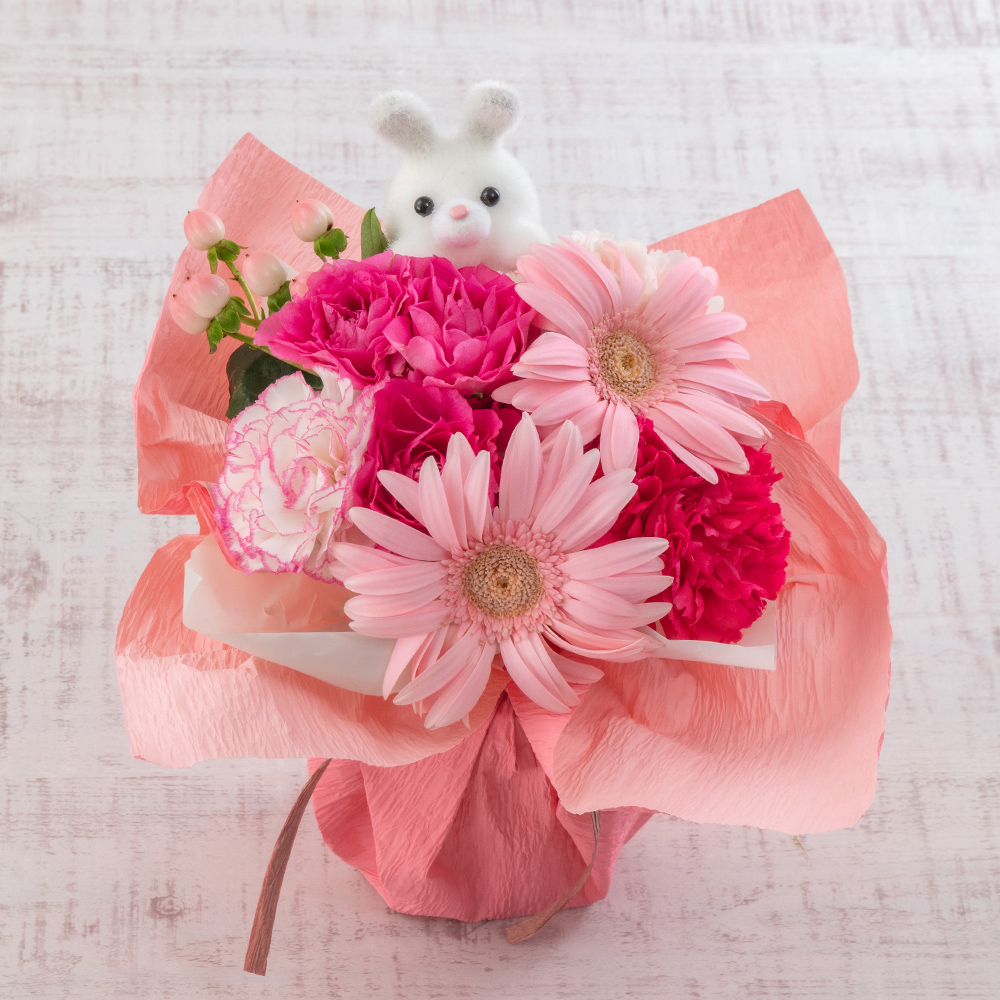 そのまま飾れるecoブーケ「うさぎさん」 | 花・花束を贈るフラワー