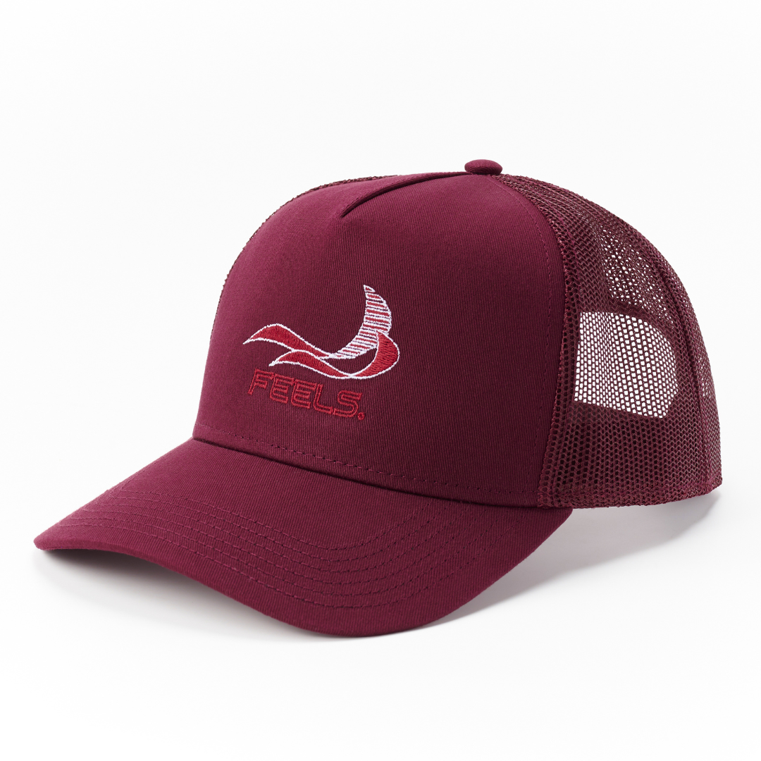 ORIGINAL MESH 5PANEL CAP WINE RED – FEELS.