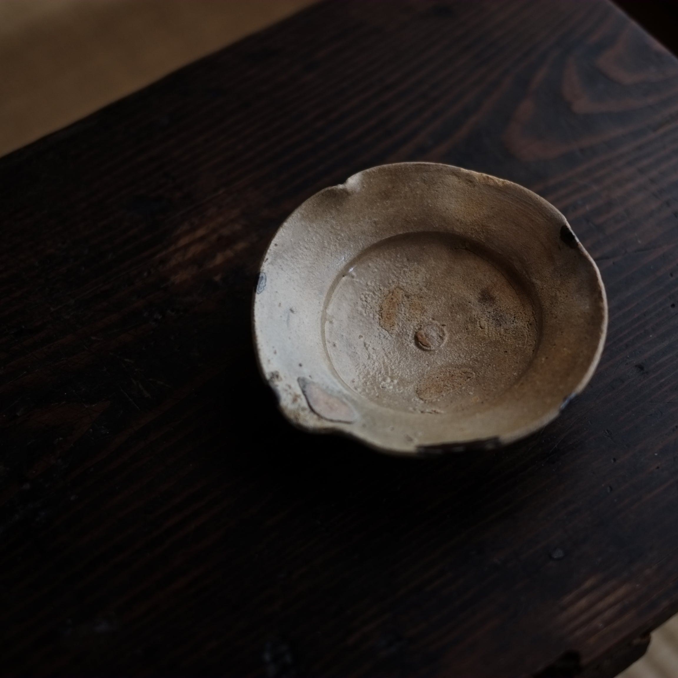 時代 絵唐津 橋文 桃形 茶碗 古唐津 茶道具 向付 時代 絵唐津 橋文 桃