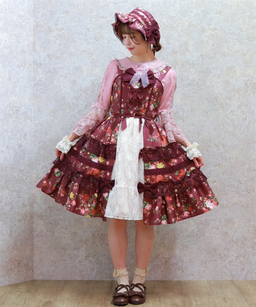 アンティークローズ柄ジャンパースカート | 大人衣料 | axes femme