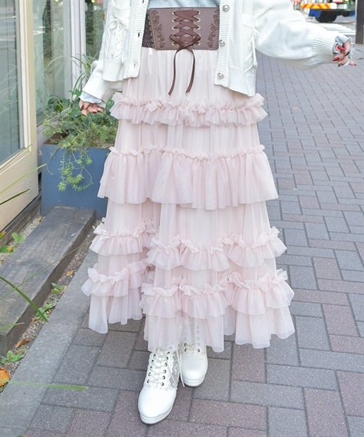 フリルチュールティアードスカート | axes femme online shop