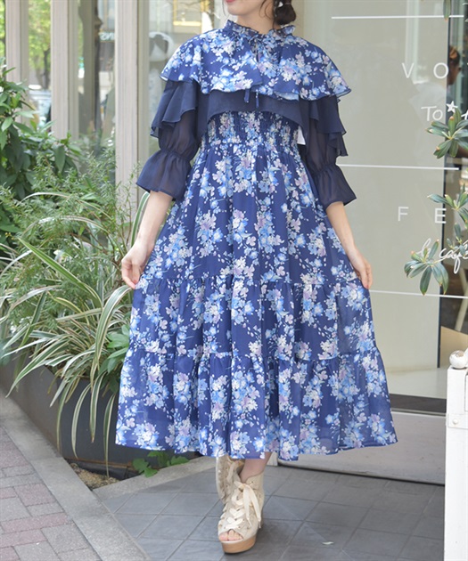 ネモフィラプリントブラウス×ワンピース | axes femme | axes femme