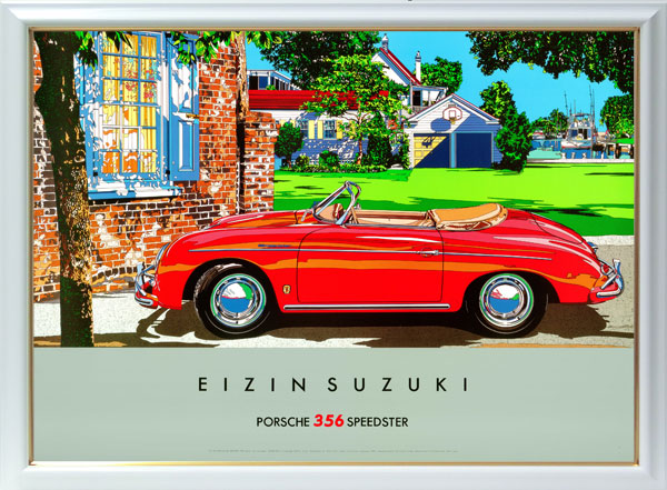 S』鈴木英人「バリアス・ドリームス」イエローポルシェ356スピード