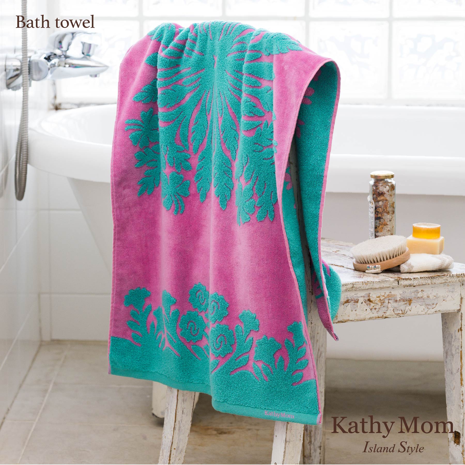 バスタオル ハワイアンキルト柄 ハレハワイシリーズ #861b ハナレイ