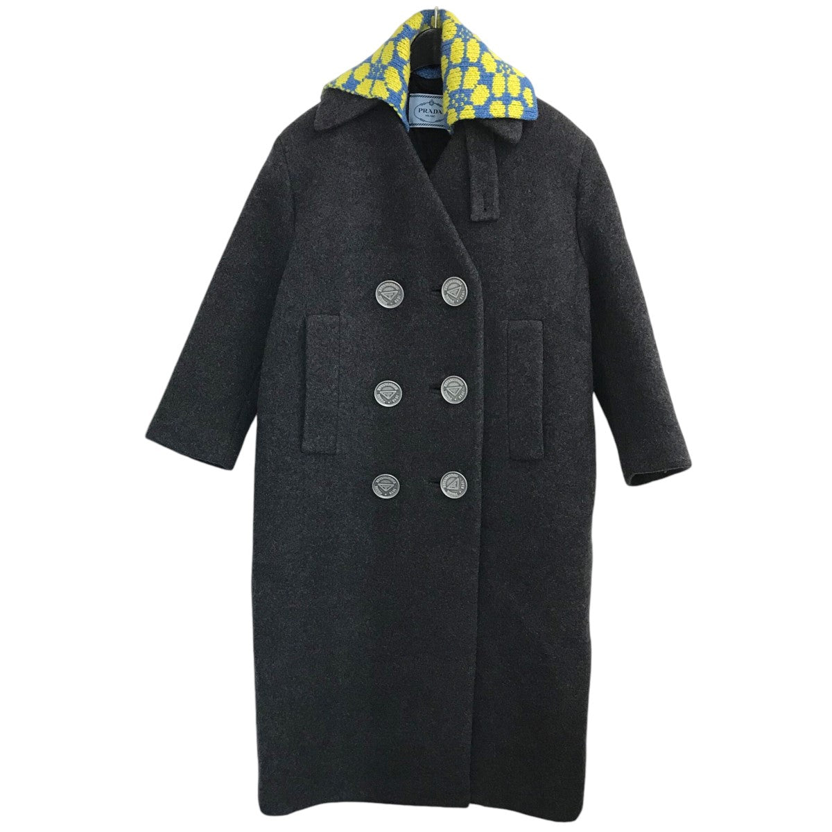 PRADA(プラダ) ニットつけ襟カシミヤロングコートP679OL P679OL グレー