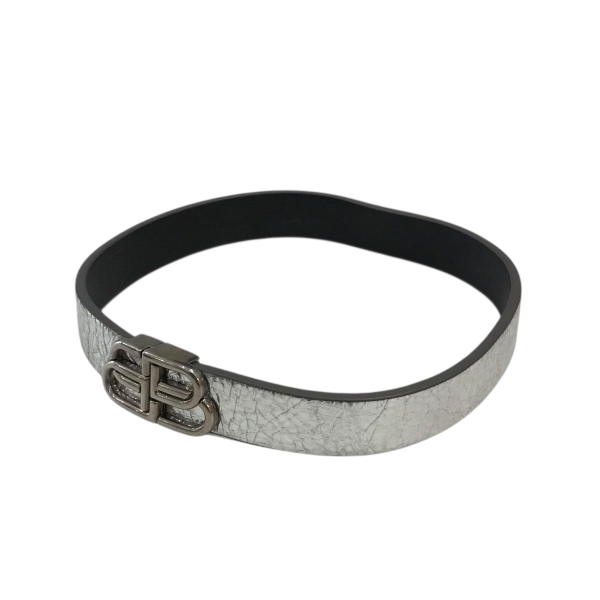 BALENCIAGA(バレンシアガ) BBレザーブレスレット シルバー｜【公式