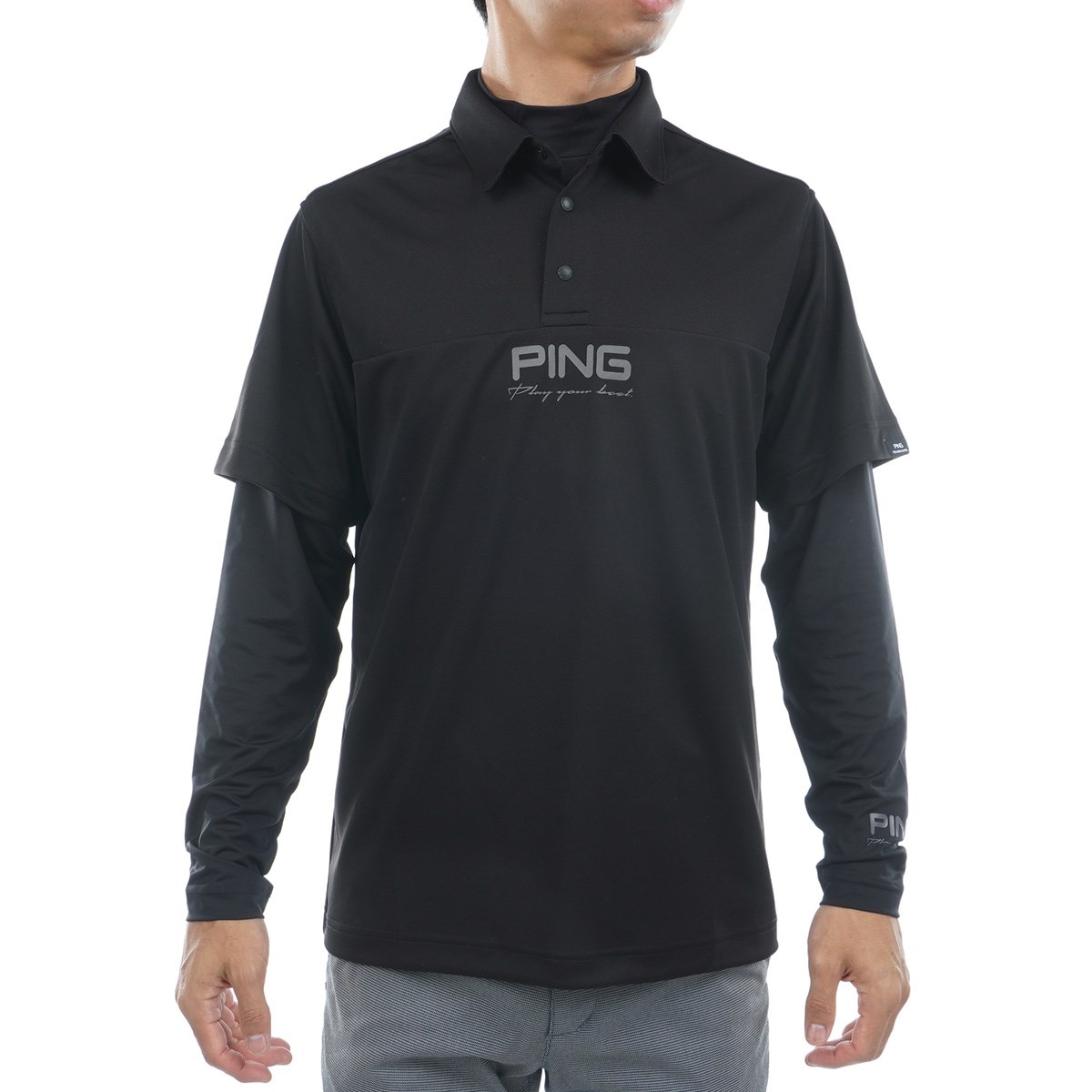 レイヤードツインセット(半袖シャツ・ポロシャツ)|PING(ピン