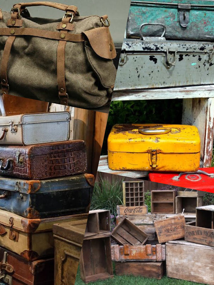 アメリカン ヴィンテージ トランク ／ ツールボックス ／ 木箱