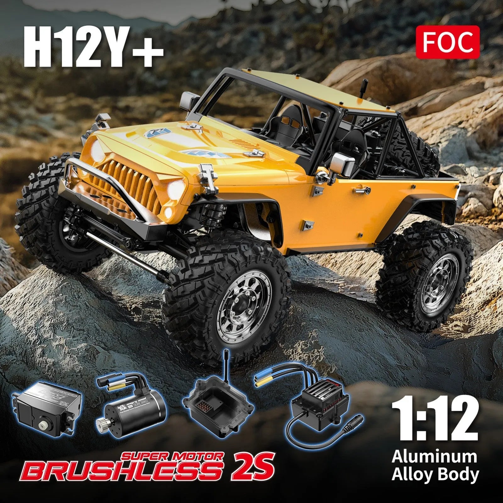 MJX Hyper Go H12Y+ 1/12 Scale RC Car High-Torque 3650 Brushless