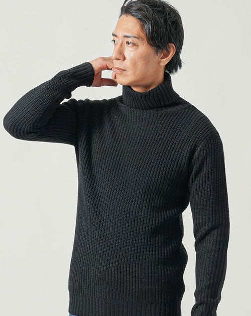 畦編みアクリルタートルネックニット ｜ メンズファッション通販 MENZ